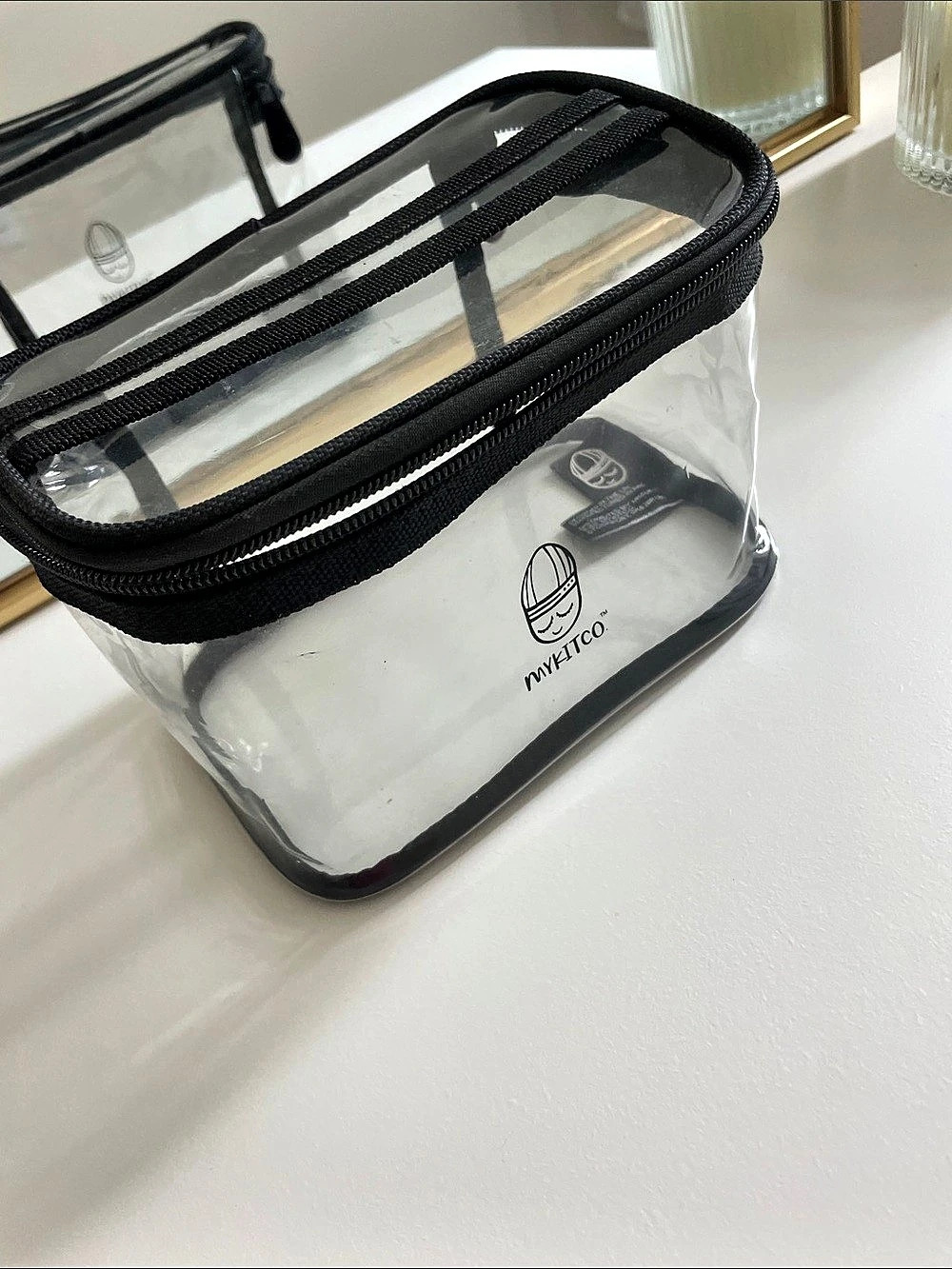 MyKItCo My  PVC Box Bag Clear & Black